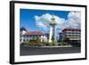 Clock Tower in Downtown Apia, Upolu, Samoa, South Pacific, Pacific-Michael Runkel-Framed Photographic Print