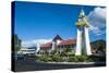 Clock Tower in Downtown Apia, Upolu, Samoa, South Pacific, Pacific-Michael Runkel-Stretched Canvas