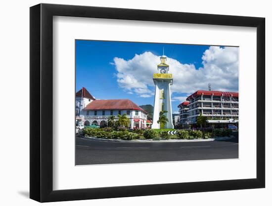 Clock Tower in Downtown Apia, Upolu, Samoa, South Pacific, Pacific-Michael Runkel-Framed Photographic Print