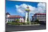 Clock Tower in Downtown Apia, Upolu, Samoa, South Pacific, Pacific-Michael Runkel-Mounted Photographic Print