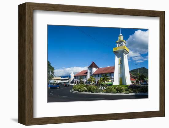 Clock Tower in Downtown Apia, Upolu, Samoa, South Pacific, Pacific-Michael Runkel-Framed Photographic Print