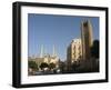 Clock Tower in Place d'Etoile (Nejmeh Square), New Mosque Behind, Downtown, Beirut, Lebanon-Christian Kober-Framed Photographic Print