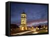 Clock Tower in the Square, Feilding, Manawatu, North Island, New Zealand, Pacific-Smith Don-Framed Stretched Canvas