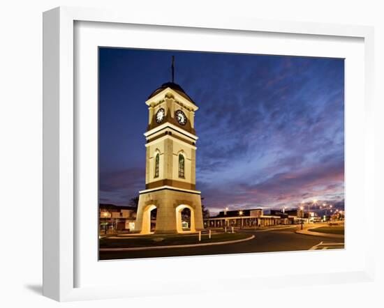 Clock Tower in the Square, Feilding, Manawatu, North Island, New Zealand, Pacific-Smith Don-Framed Photographic Print