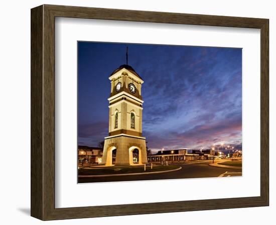 Clock Tower in the Square, Feilding, Manawatu, North Island, New Zealand, Pacific-Smith Don-Framed Photographic Print