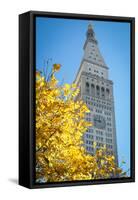 Clock tower, Madison Square park, New York City, NY, USA-Julien McRoberts-Framed Stretched Canvas