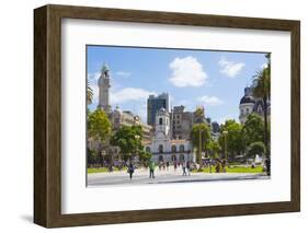 Clock tower of City Legislature Building, Buenos Aires, Argentina-Keren Su-Framed Photographic Print