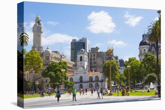 Clock tower of City Legislature Building, Buenos Aires, Argentina-Keren Su-Stretched Canvas