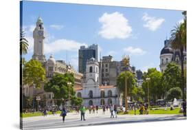 Clock tower of City Legislature Building, Buenos Aires, Argentina-Keren Su-Stretched Canvas