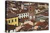 Clock Tower of Lucca, Italy.-Terry Eggers-Stretched Canvas