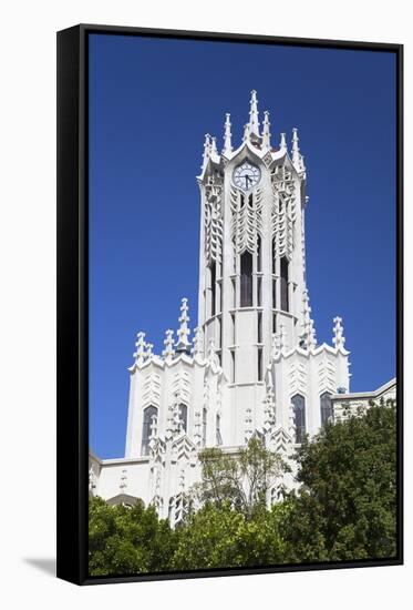 Clock Tower of University of Auckland, Auckland, North Island, New Zealand, Pacific-Ian-Framed Stretched Canvas