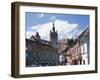 Clock Tower, on Old Town Citadel, from Piata Hermann Oberth, Sighisoara, Transylvania, Romania-Richard Ashworth-Framed Photographic Print