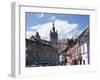 Clock Tower, on Old Town Citadel, from Piata Hermann Oberth, Sighisoara, Transylvania, Romania-Richard Ashworth-Framed Photographic Print