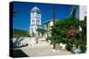 Clock Tower Poros IslandGreece-null-Stretched Canvas