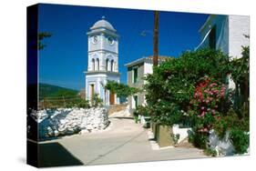 Clock Tower Poros IslandGreece-null-Stretched Canvas