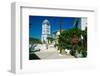 Clock Tower Poros IslandGreece-null-Framed Art Print