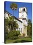 Clock Tower, Santa Barbara County Courthouse, Santa Barbara, California, United States of America, -Richard Cummins-Stretched Canvas