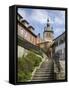 Clock Tower, Sighisoara, Transylvania, Romania, Europe-Gary Cook-Framed Stretched Canvas