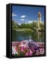 Clock Tower, Spokane River, Riverfront Park, Spokane, Washington, USA-Charles Gurche-Framed Stretched Canvas