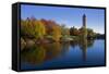 Clock Tower, Spokane River, Riverfront Park, Spokane, Washington, USA-Charles Gurche-Framed Stretched Canvas