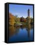 Clock Tower, Spokane River, Riverfront Park, Spokane, Washington, USA-Charles Gurche-Framed Stretched Canvas