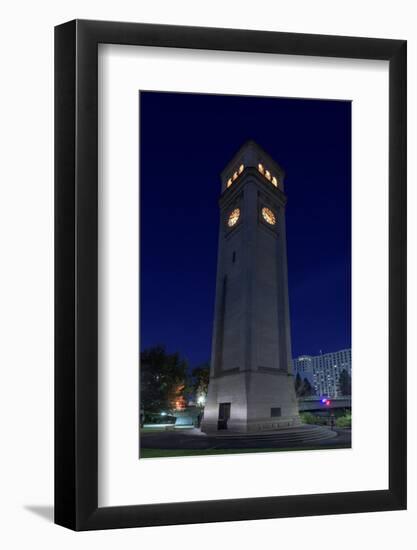 Clock Tower Spokane WA-Steve Gadomski-Framed Photographic Print
