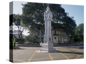 Clock Tower, Victoria, Island of Mahe, Seychelles, Indian Ocean, Africa-Bruno Barbier-Stretched Canvas