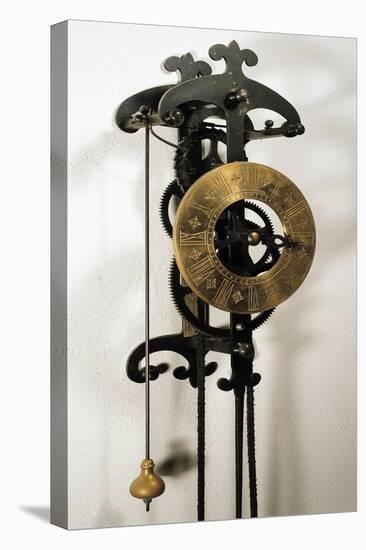 Clock with Pendulum Designed-Galileo Galilei-Stretched Canvas