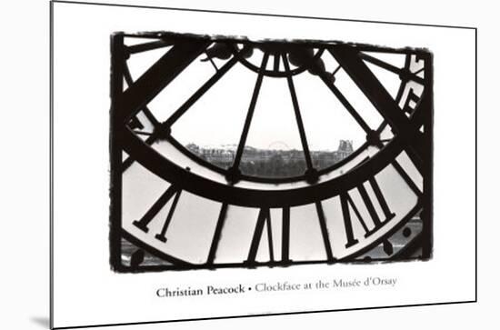 Clockface at the Musee d'Orsay-Christian Peacock-Mounted Art Print