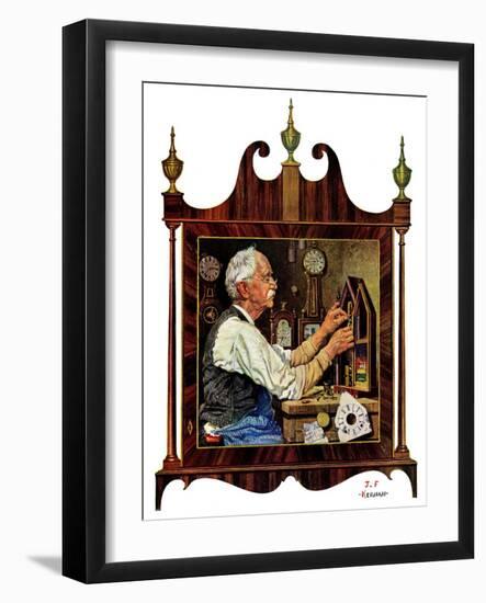 "Clockmaker,"July 18, 1931-J.F. Kernan-Framed Giclee Print