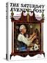 "Clockmaker," Saturday Evening Post Cover, July 18, 1931-J.F. Kernan-Stretched Canvas