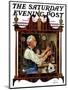 "Clockmaker," Saturday Evening Post Cover, July 18, 1931-J.F. Kernan-Mounted Giclee Print