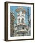 Clocktower and Bamboo Scaffolding, 2013-Peter Brown-Framed Giclee Print