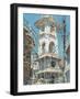 Clocktower and Bamboo Scaffolding, 2013-Peter Brown-Framed Giclee Print