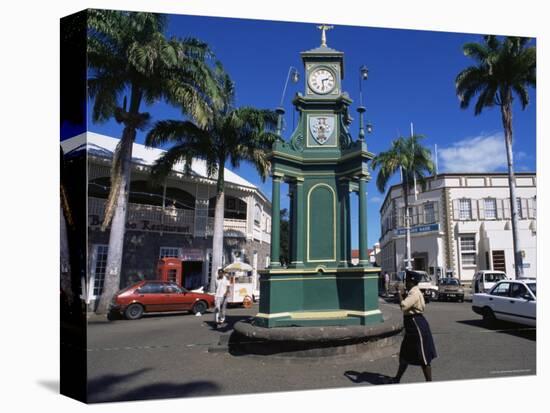 Clocktower at the Circus, Basseterre, St. Kitts, Leeward Islands-Ken Gillham-Stretched Canvas