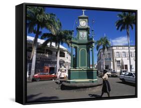 Clocktower at the Circus, Basseterre, St. Kitts, Leeward Islands-Ken Gillham-Framed Stretched Canvas