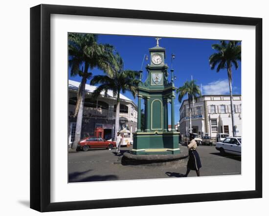 Clocktower at the Circus, Basseterre, St. Kitts, Leeward Islands-Ken Gillham-Framed Photographic Print