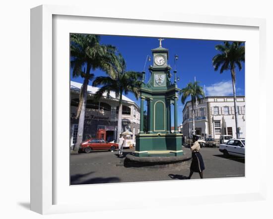 Clocktower at the Circus, Basseterre, St. Kitts, Leeward Islands-Ken Gillham-Framed Photographic Print