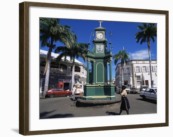 Clocktower at the Circus, Basseterre, St. Kitts, Leeward Islands-Ken Gillham-Framed Photographic Print