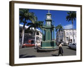 Clocktower at the Circus, Basseterre, St. Kitts, Leeward Islands-Ken Gillham-Framed Photographic Print