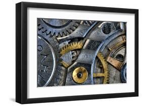 Clockwork - Macro-null-Framed Art Print