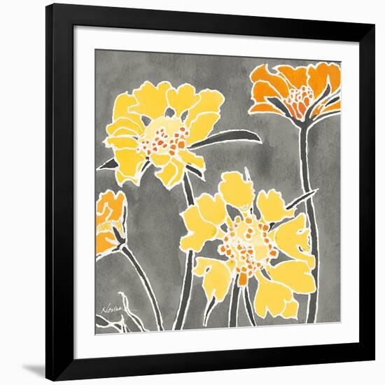 Cloisonne Beauty II Gray Crop-Shirley Novak-Framed Art Print