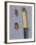 Cloisonne' Enamel and Gold Dagger Handle and Clasps, from Princely Burial of Germanic Warrior-null-Framed Giclee Print