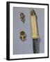 Cloisonne' Enamel and Gold Dagger Handle and Clasps, from Princely Burial of Germanic Warrior-null-Framed Giclee Print