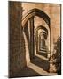 Cloister Arches-null-Mounted Art Print