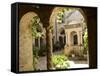 Cloister at Villa Cimbrone, Ravello, Campania, Italy, Europe-Oliviero Olivieri-Framed Stretched Canvas