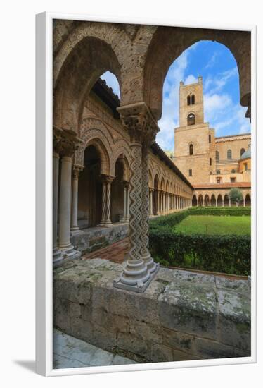 Cloister, Cathedral of Monreale, Monreale, Palermo, Sicily, Italy, Europe-Marco Simoni-Framed Photographic Print