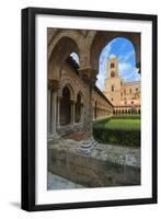 Cloister, Cathedral of Monreale, Monreale, Palermo, Sicily, Italy, Europe-Marco Simoni-Framed Photographic Print