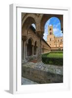 Cloister, Cathedral of Monreale, Monreale, Palermo, Sicily, Italy, Europe-Marco Simoni-Framed Photographic Print