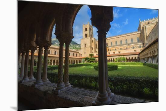 Cloister, Cathedral of Monreale, Monreale, Palermo, Sicily, Italy, Europe-Marco Simoni-Mounted Photographic Print